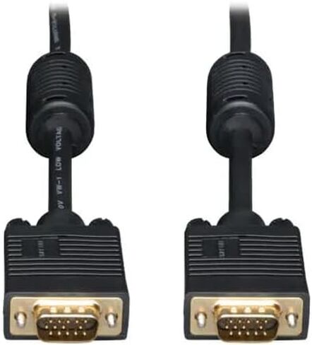 Tripp Lite Eaton Series P502-030 VGA Cable 30 ft HD15 M/M, Gold Plated Double Shielded, 2048x1536 1080p EMI/RFI, Black, Cloud Care Pre-Configured Bundle Eligible (50 Pack) in Saudi Arabia