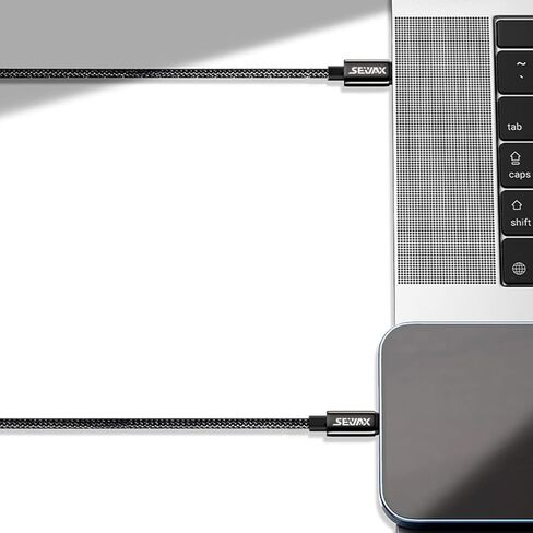 60W PD Type C to -type C 1M 2.0 Data Cable متوافق مع الهواتف الذكية وأجهزة الكمبيوتر المحمولة وأجهزة التحكم في اللعبة والقرص الصلب والكاميرا وأكثر فائدة لشحن/نقل/مزامنة 480 ميجابايت/S أسود ... in Kuwait