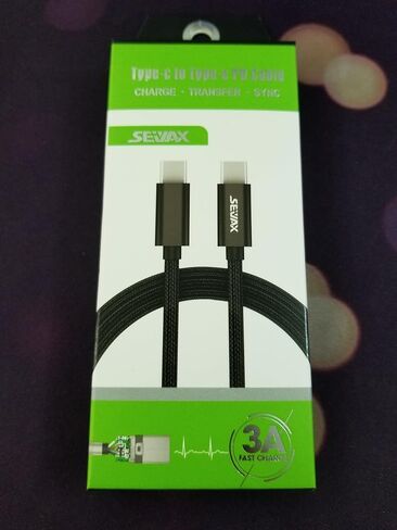 60W PD Type C to -type C 1M 2.0 Data Cable متوافق مع الهواتف الذكية وأجهزة الكمبيوتر المحمولة وأجهزة التحكم في اللعبة والقرص الصلب والكاميرا وأكثر فائدة لشحن/نقل/مزامنة 480 ميجابايت/S أسود ... in Kuwait