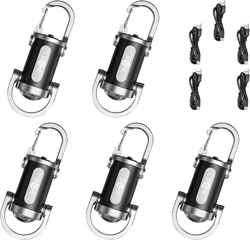 2 حزمة القابلة لإعادة الشحن مصابيح كهربائية مفاتيح ، EDC Mini Keychain Flashlild in Kuwait