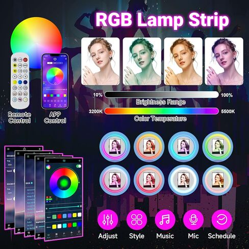 يشمل كشك صور LPAD المحمول المتوافق مع أي LPAD ، شعار مخصص وحالة طيران وحاجة مصور RGB Ring Ring التي يتم التحكم فيها عن بُعد للحفلات والزفاف والأحداث (لـ LPAD 12.9 "/13") in Kuwait