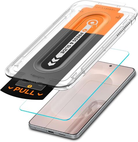 حامي الشاشة الزجاجية المدفوعة Spigen [Glast EZ Fit Pro] مصمم لـ Galaxy S25 Edge [Case Friends] - 2 Pack in Kuwait