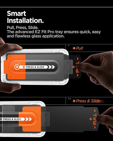 حامي الشاشة الزجاجية المدفوعة Spigen [Glast EZ Fit Pro] مصمم لـ Galaxy S25 Edge [Case Friends] - 2 Pack in Kuwait