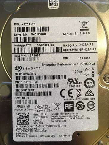 NetApp X425A-R6 1.2TB 10K SAS 2.5 6GBPS Hard Drive in Saudi Arabia