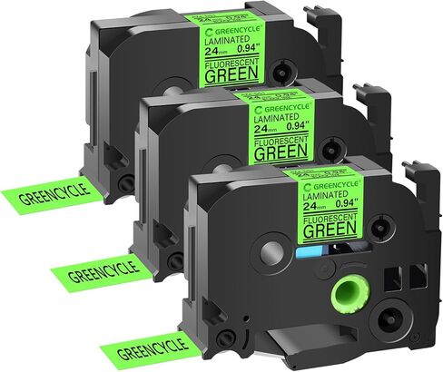 Greencycle متوافق مع Brother p-touch Label Tape Tze-D51 24mm 0.94 '' Tzed51 Tzed51 Tz-D51 1 بوصة أسود على شريط صانع تسمية Green Tze Green Tze لـ D610AD D610BT P700 ، 3 عبوة in Kuwait
