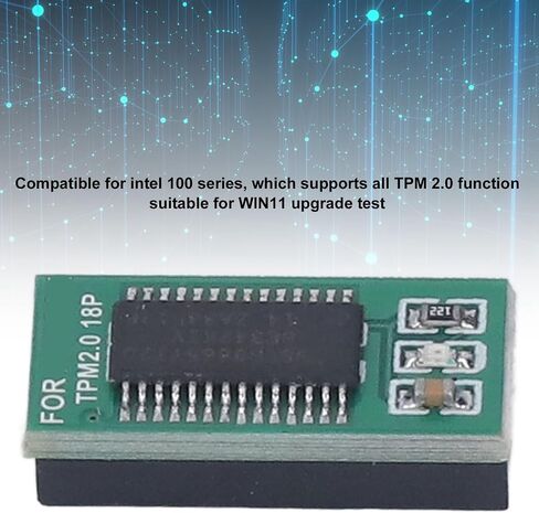 TPM 2.0 Security Module, 18 Pin Discrete Encryption Processor High Security TPM 2.0 Module Motherboard PCB Security Board Accessory for Windows 11 in Saudi Arabia