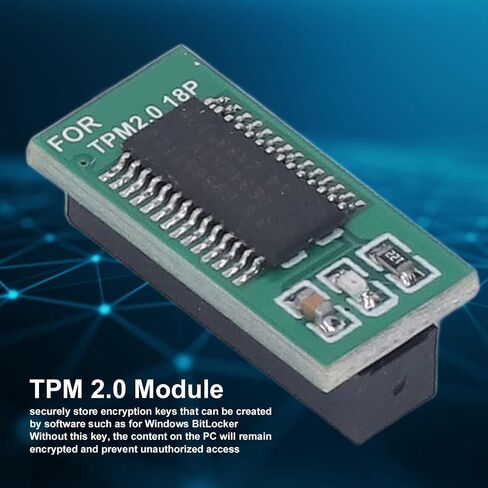 TPM 2.0 Security Module, 18 Pin Discrete Encryption Processor High Security TPM 2.0 Module Motherboard PCB Security Board Accessory for Windows 11 in Saudi Arabia