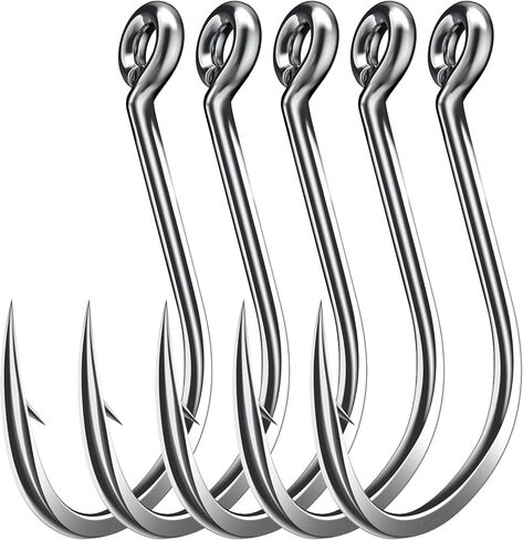 50PCS Sharp Barbed Fishing Hooks, High-Carbon Steel Ultra-Strong, Single Size with Hole for Easy Tying, Secure Portable Box Included – Ideal for Bank Fishing, Lure Fishing & All Conditions in Saudi Arabia
