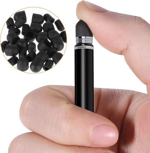 60pcs نصائح مطاطية قلم لأقلام القلم ، لا نصيحة قلم شاشة خدش ، نصائح مطاطية بديلة لقلم الشاشة اللمس ، دقة عالية الحساسية الدقة (حجم 2) in Kuwait