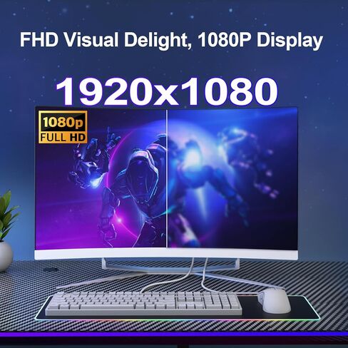 27 بوصة من كمبيوتر سطح المكتب الكل في واحد ، شاشة FHD منحنية ، جهاز كمبيوتر الكل في واحد 16 جيجابايت DDR3 512GB ROM SSD CORE I7 7700HQ ، HDMI Bluetooth 5 in Kuwait