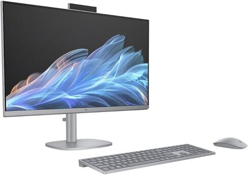 HP Omnistudio x 27 "All-In-One Computer ، عرض IPS FHD ، 14-Core Intel Ultra 5 125H ، 64GB DDR5 ، 1TB SSD ، Wi-Fi 7 ، HDMI ، USB-C ، RJ-45 ، Wireless KB & Mouse ، Windows 11 Home in Saudi Arabia