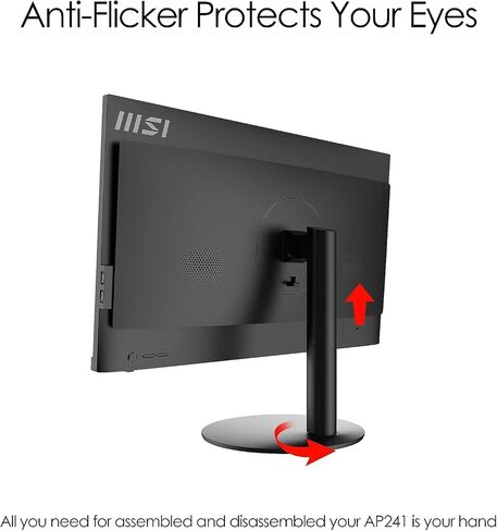 MSI All-in-One Computer Desktop ، 23.8 "عرض IPS FHD ، ذاكرة الوصول العشوائي 16 جيجابايت ، 1 تيرابايت SSD ، معالج Intel Core رباعي النواة حتى 4.40 جيجاهرتز ، WiFi 6 ، Bluetooth ، HDMI ، Windows 11 (متجدد) in Saudi Arabia