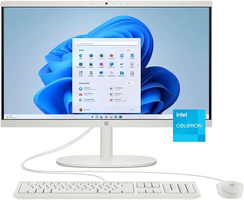HP All-in-One كمبيوتر سطح المكتب-21.5 "عرض FHD ، Intel Celeron J4025 ، Intel UHD Graphics ، ذاكرة الوصول العشوائي 16 جيجا بايت ، 512 جيجابايت SSD ، كاميرا رؤية حقيقية ، WiFi ، Windows 11 Pro ، جهاز كمبيوتر صغير للدراسة والمنزل ، ث/الملحقات in Saudi Arabia