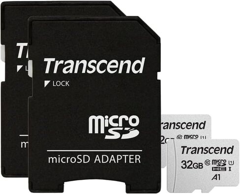 Transcend 32GB Micro SDHC Secure Digital UHS -I بطاقات الذاكرة ، متوافقة مع كاميرا Samsung WB35F الرقمية - الفئة 10 ، U1 ، 100 ميجابايت/ثانية ، 300 سلسلة - حزمة 2 in Saudi Arabia