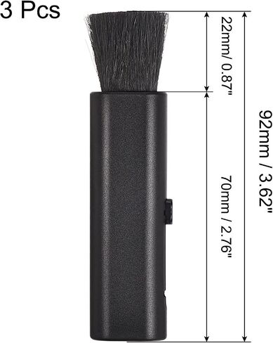 Keyboard Cleaning Brush, 3Pack Mini Telescopic Type Window Groove Cleaning Brush, for Laptop Computer Keyboard Window Black in Saudi Arabia