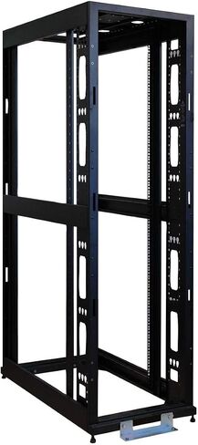 Tripp Lite 42U Standard-Depth 4-Post Premium Open Frame Rack, 3000-lb. capacity, Black (SR42UBEXPND) in Saudi Arabia