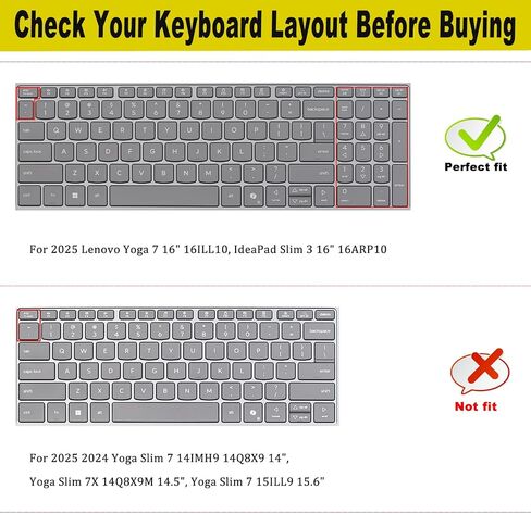 غطاء لوحة المفاتيح لعام 2025 Lenovo Ideapad Slim 3 3i 3x 15 16 "15ahp10 15irh10 15IRU10 15Q8x10 16ARP10 16IRH10 ، IdeaPad Slim 5 5i 16" 16ahp10 16IRH10 16IRH10R-MGREEN in Saudi Arabia