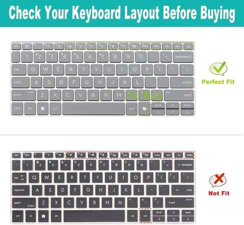 Keyboard Cover for HP ProBook 440/445 G11 14 inch, HP ProBook 4 G1i G1q 14 inch Laptop US Layout Keyboard Skin-Black in Saudi Arabia