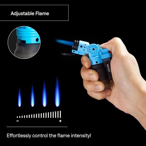 Tuner Torch Lighters, 5 Pack, Refillable Butane Gas Lighters, Adjustable Jet Flame, Windproof Mini Pocket Torch for Kitchen, Candles, Cooking, Baking, BBQ, Camping, and More (Butane Not Included) in Saudi Arabia