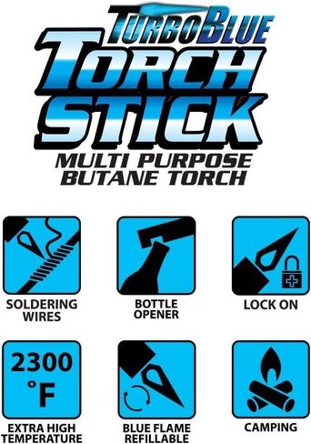 Torch Blue Refillable Pre-Filled Ready to Use Torch Stick with Bottle Opener (12) in Saudi Arabia