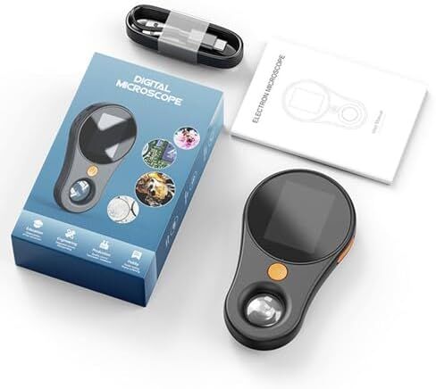 المجهر الرقمي المحمول 500x مع شاشة ملونة IPS 2.0 "، زجاج مكبرة باليد ، 8 مصابيح LED ، متوافقة مع USB ، مثالية للإلكترونيات والمجوهرات والتعليم in Kuwait