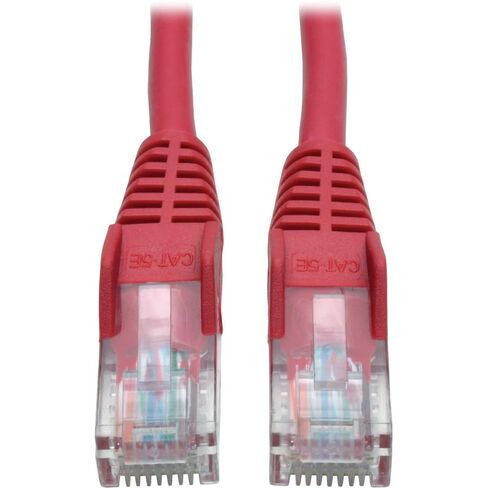 Tripp Lite by Eaton N001-006-RD Cat5e 6ft Gigabit 350MHz Snagless RJ45 Ethernet Patch Cable ، UTP 26AWG LAN SLOT ، حزمة العناية السحابية المؤهلة مسبقًا (50 حزمة) in Kuwait