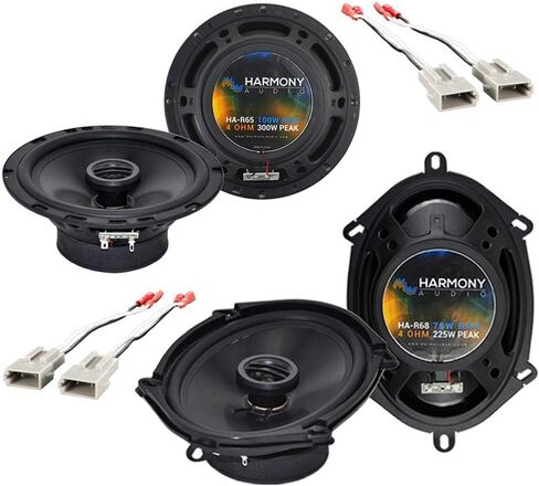 حزمة Audio Audio المتوافقة مع 1987-1996 Ford Bronco (الحجم الكامل) HA-R65 6.5 "HA-R68 5X7 6X8 PACTORY PACKER PATCILER مع HA-725512 تسخير بديل in Saudi Arabia