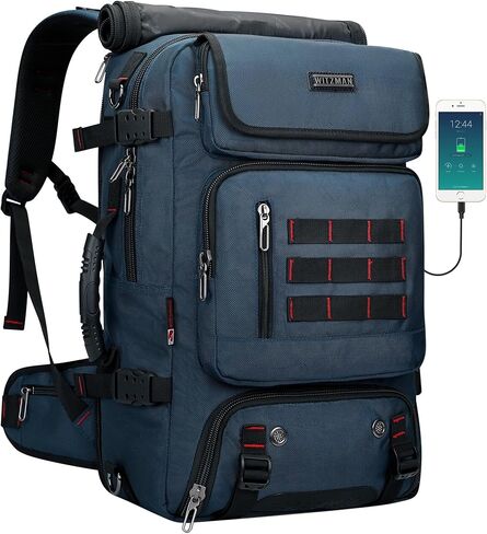 WITZMAN Carry on Travel Backpack for Men Women Airline Approved Convertible Nylon Duffle Backpack Luggage Bag (B682 blue) in Saudi Arabia