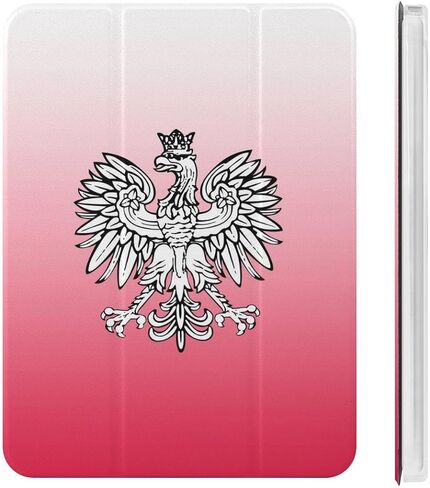 Poland Polish Red Flag White Eagle Case with Pen Slim Lightweight Trifold Stand متوافق مع iPad Mini 4/5/6 Mini4/5 （7.9in） in Kuwait
