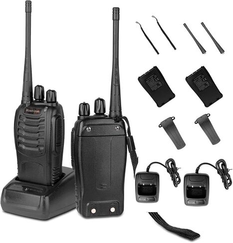 BF-888S المحمولة المحمولة المحمولة المحمولة المحمولة walkie talkies طويلة المدى قابلة لإعادة الشحن ثنائية الاتجاه uhf 16 قناة مع بطارية li-ion وشاحن لراديو الكبار walkie talki (حزمة 2) 2) in Kuwait
