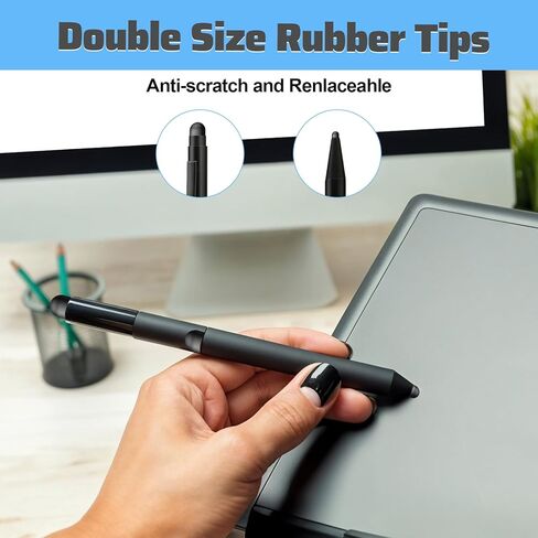 30PCS نصائح مطاطية لأقلام القلم ، نقاط الاستبدال لشاشة اللمس شاشة اللمس نصائح مطاطية ناعمة لحساسية عالية الشاشة ودقة لا توجد خدوش نهايات القلم العالمي (15 زوج ، 0.2 'و 0.28' ') in Kuwait