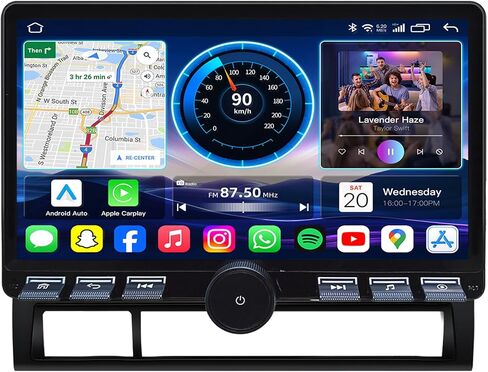 [4GB RAM + 64GB ROM] Car Radio for Toyota Tacoma 2005-2015, 10 Inch 1280 * 800 Touch Screen, Car Stereo with Wireless CarPlay Android Auto Bluetooth WiFi GPS FM Backup Camera Knob Keybutton in Kuwait