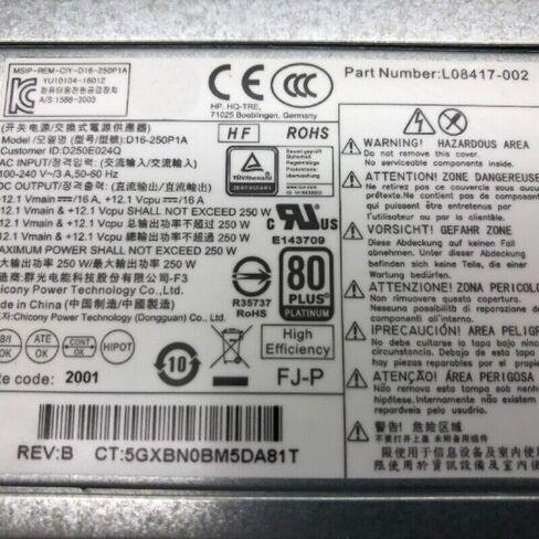 D16-250P1A New for H P 400 600 800 G3 G4 Power Supply 250W PCH022 L08417-002 901761-002 in Kuwait