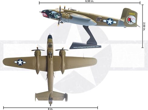 دارون طوابع بريدية طراز B-25J بتصميم سيارة ميتشل بيتي دريم (مقياس 1/100)، للاطفال من الجنسين in Saudi Arabia