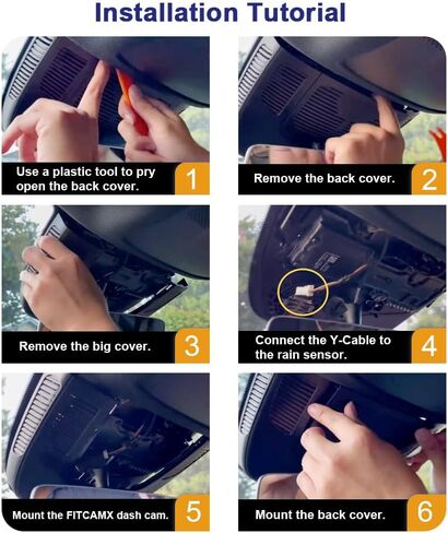 Fitcamx 4K Dual Dash Cam Suitable for Benz GLC 300 4MATIC 2023 2024 2025 (HD2-6588), Integrated OEM Look, Front 2160P+Rear 1080P Video, WiFi & APP, Loop Recording, G-Sensor, Easy to Set, 128GB Card in Saudi Arabia