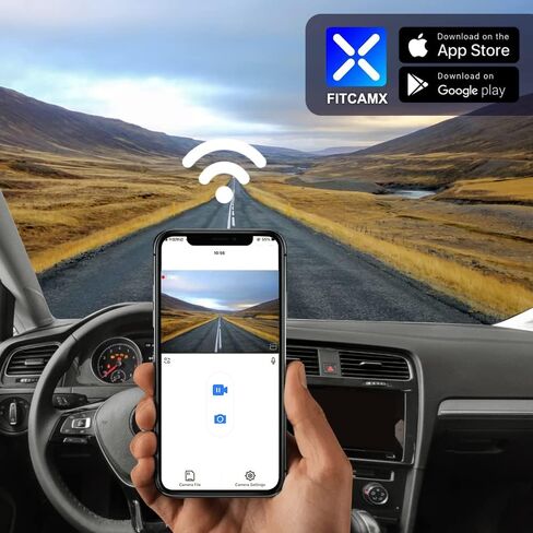 FITCAMX Front 4K+الخلفية 1080P CAM CAM تتكيف مع Volkswagen Golf GTI ، Golf R 2015-2025 & Golf (Model B) ، Look OEM ، فيديو HD المزدوج ، تسجيل حلقة ، wifi والتطبيق ، وضع وقوف السيارات ، سهلة التعيين ، 128GB بطاقة ، 128GB in Saudi Arabia