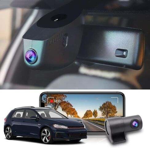 FITCAMX Front 4K+الخلفية 1080P CAM CAM تتكيف مع Volkswagen Golf GTI ، Golf R 2015-2025 & Golf (Model B) ، Look OEM ، فيديو HD المزدوج ، تسجيل حلقة ، wifi والتطبيق ، وضع وقوف السيارات ، سهلة التعيين ، 128GB بطاقة ، 128GB in Saudi Arabia