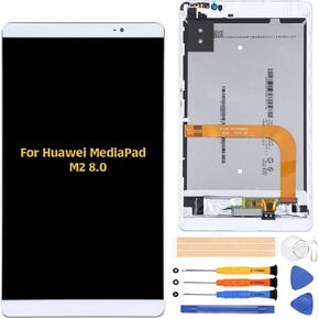 A-Mind لـ Huawei MediaPad M2 8.0 بوصة استبدال الشاشة M2-801L M2-803L M2-802L LCD Display Digitizer مجموعة كاملة مع مجموعات أدوات الإصلاح (أبيض) in Kuwait