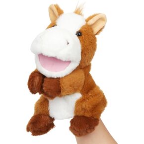 Easfan Plush Dog Hand Puppet with Movable Mouth Puppy Animal Toy for Role Play Storytelling Preschool Teaching Gifts for Kids Boys Girls Birthday Christmas Brown 10'' in Kuwait