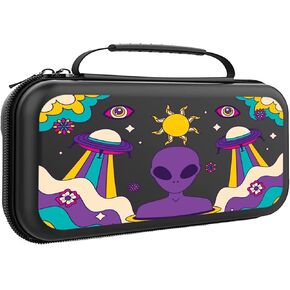 Alien Case For Nintendo Switch Cute Nature Aesthetics Switch OLED Case Psychedelic Groovy Console Protective Travel Case for Nintendo MB312 in Saudi Arabia