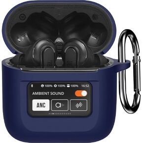 Compatible with JBL Tour Pro 2 Case Cover, Soft Silicone Shockproof Protective Skin Case for JBL Tour Pro 2 Wireless Earbuds 2023 with Keychain, LCD Touch Screen Visible (Black) in Kuwait