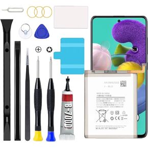 بطارية Galaxy A51 ، 2025 بطارية جديدة تم ترقيتها لـ Samsung Galaxy A51 SM-A515F SM-A515F/DS ، EB-BA515ABY مع مجموعة أدوات الإصلاح بالكامل إزالة in Kuwait
