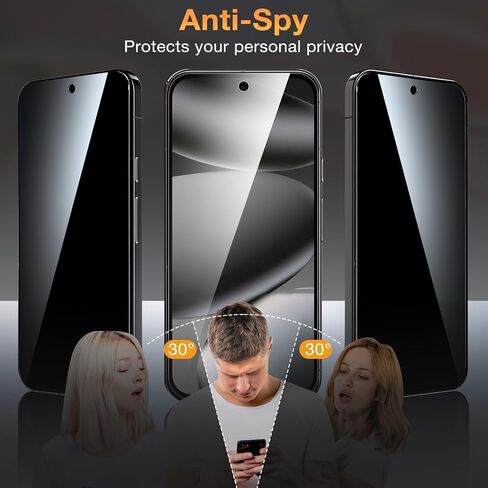 2 Pack YWXTW Privacy Screen Protector for Google Pixel 10/10 Pro/Pixel 9/9 Pro, [Support Fingerprint Unlock] 9H Hardness Tempered Glass Privacy Screen Protector, Case Friendly Bubble Free Accessories in Saudi Arabia