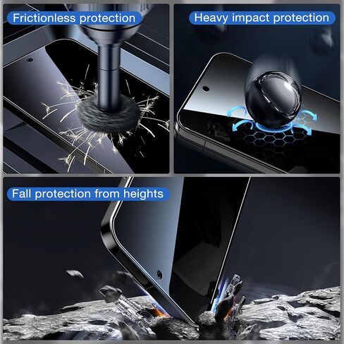 2 Pack YWXTW Privacy Screen Protector for Google Pixel 10/10 Pro/Pixel 9/9 Pro, [Support Fingerprint Unlock] 9H Hardness Tempered Glass Privacy Screen Protector, Case Friendly Bubble Free Accessories in Saudi Arabia