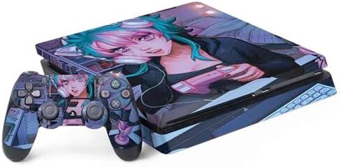 ألعاب Skinit Scenit Gaming متوفرة مع حزمة PS4 Slim - السلاحف البحرية قوس قزح مرخصة رسميًا بواسطة Sheena Pike Design in Saudi Arabia