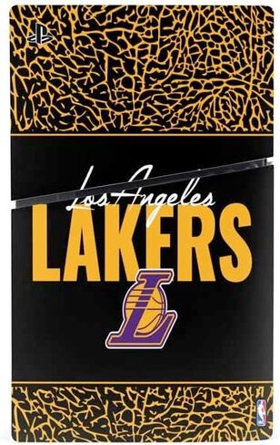Skinit Decal Gaming Skin Compatible with PS5 Slim Disk Bundle - Officially Licensed NBA Los Angeles Lakers Elephant Print Design in Saudi Arabia