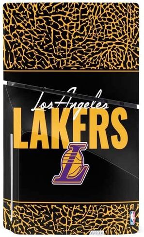 Skinit Decal Gaming Skin Compatible with PS5 Slim Disk Bundle - Officially Licensed NBA Los Angeles Lakers Elephant Print Design in Saudi Arabia