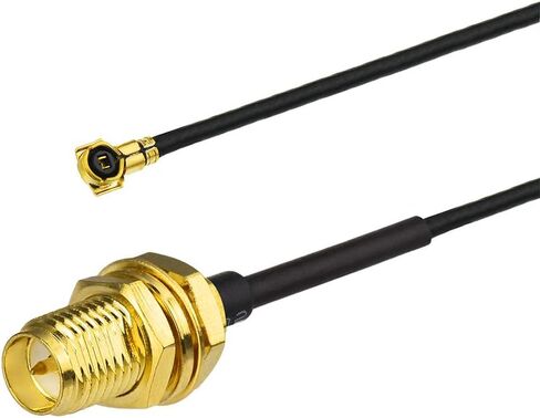 Yuslao RP-SMA Antenna Cable 25cm 9.8in RP-SMA Female Bulkhead Mount WiFi Antenna Cable (2-Pack) for M.2 NGFF WiFi Card Intel AC9560 AC9260 AC7265 AX200NGW AX201NGW AC8265 AC8260 in Kuwait