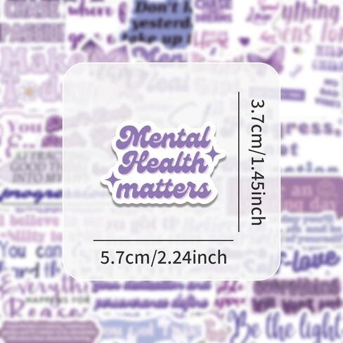 50PCS Purple Inspirational Stickers, Motivational Quote Stickers for Vision Board Water Bottles Laptops, Affirmation Purple Aesthetic Sticker for Girls,Adults in Kuwait