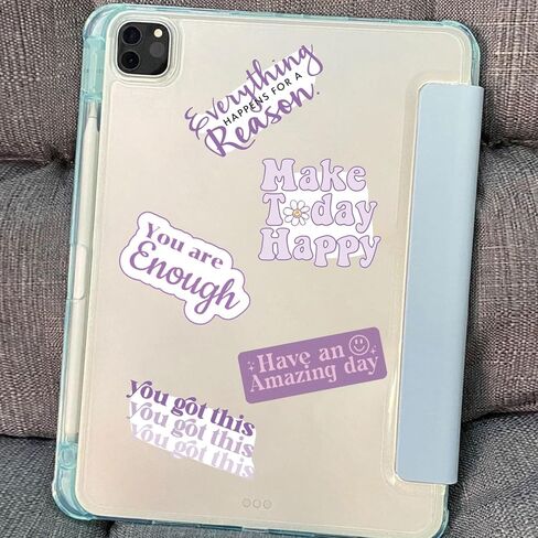 50PCS Purple Inspirational Stickers, Motivational Quote Stickers for Vision Board Water Bottles Laptops, Affirmation Purple Aesthetic Sticker for Girls,Adults in Kuwait